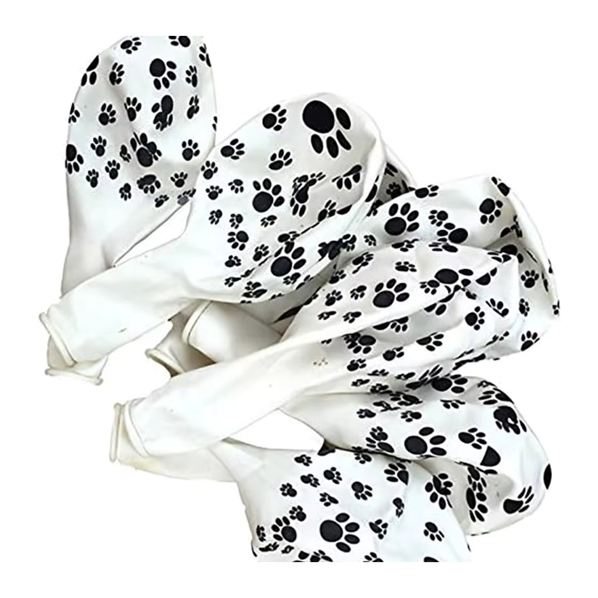 20 Stück BALONAQ Latex Luftballons mit Hundepfoten-Print in Schwarz und Weiß für Kindergeburtstage und Babypartys, Durchmesser: 30,48 cm - Bild 4