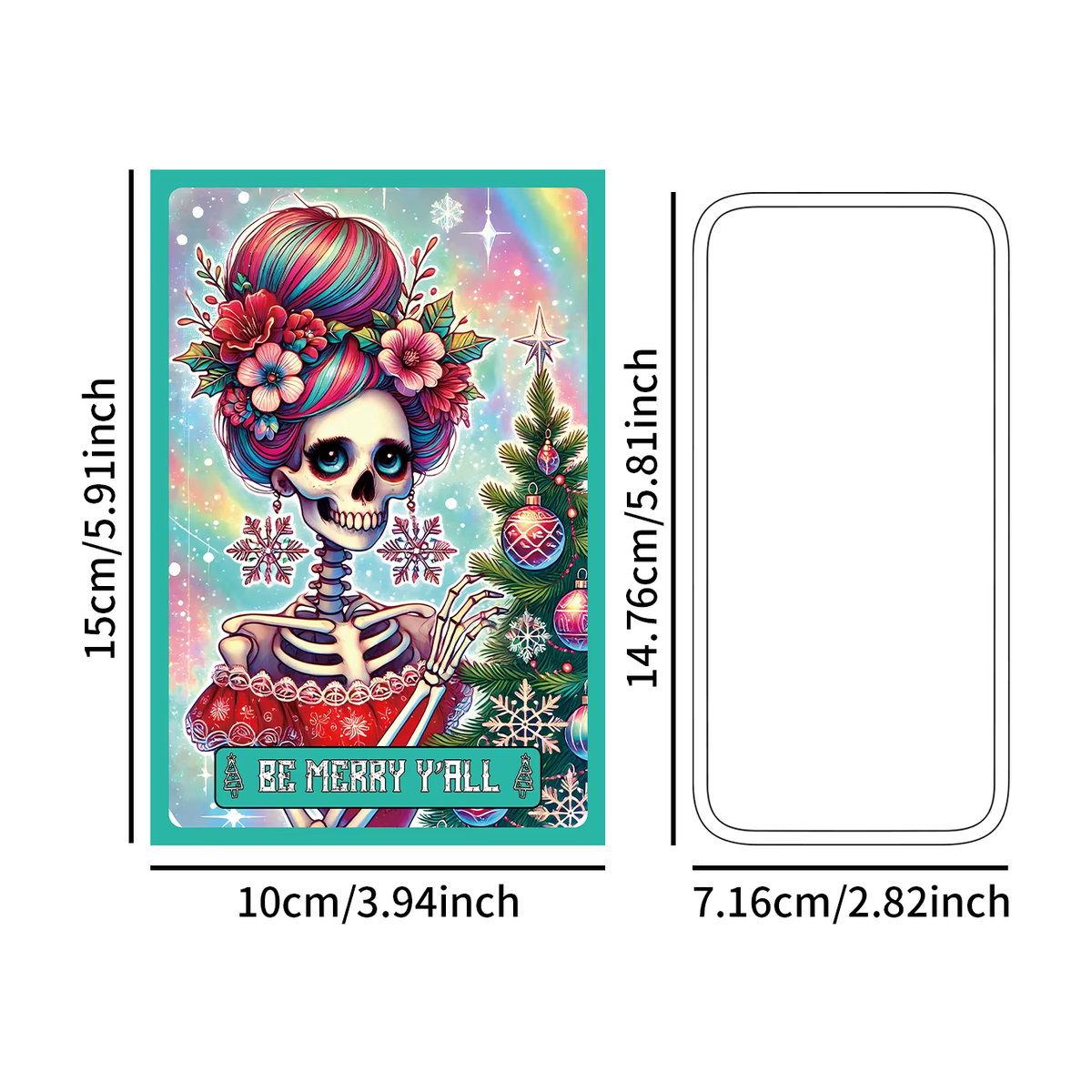 20 Stück bunte Skelett Tarot Karten Mini Postkarten als Wand Collage Kit für deine Raumdekoration, B/H/T: 15 x 10 x 1 cm - Bild 2