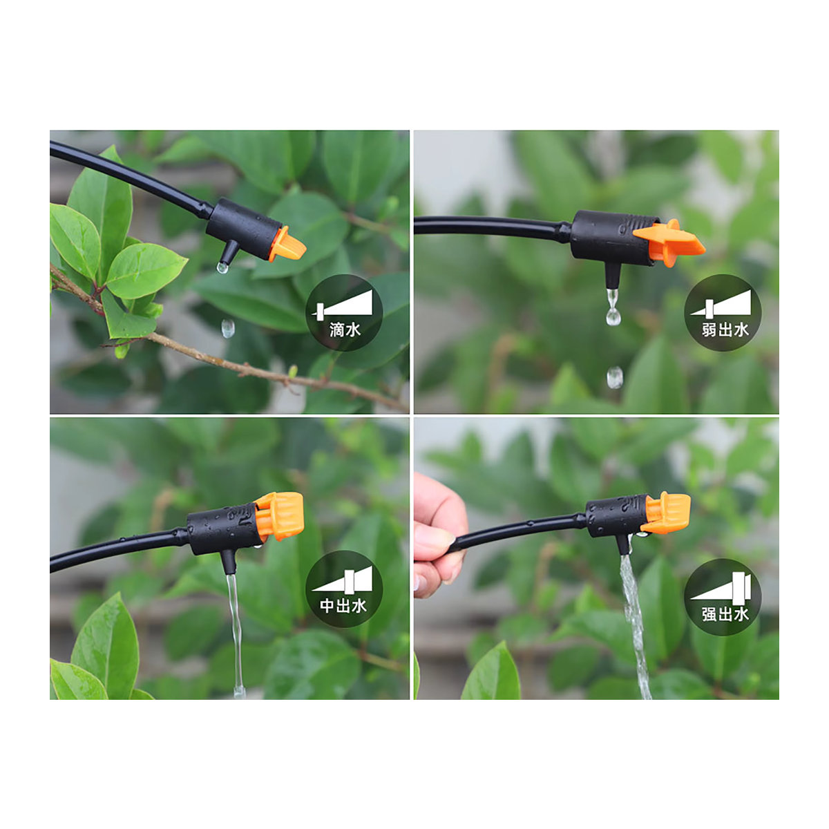 20 Stück einstellbare Mikro-Tropfer für die Gartenbewässerung von Pflanzen und Sukkulenten, Talk-Satisfied, 0 bis 60 l/h - Bild 2