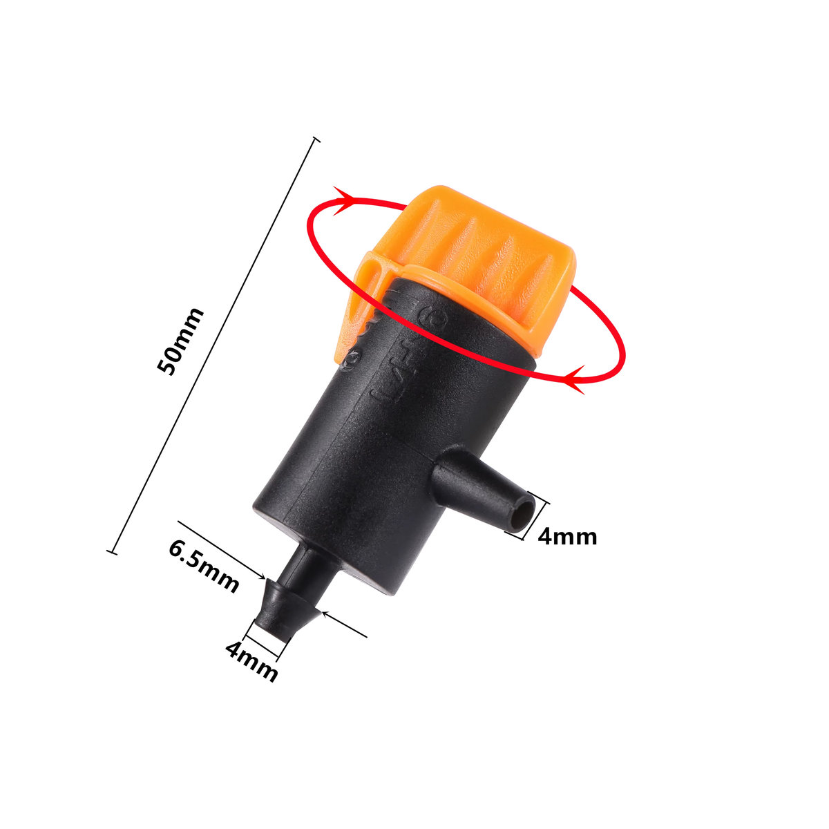 20 Stück einstellbare Mikro-Tropfer für die Gartenbewässerung von Pflanzen und Sukkulenten, Talk-Satisfied, 0 bis 60 l/h - Bild 3
