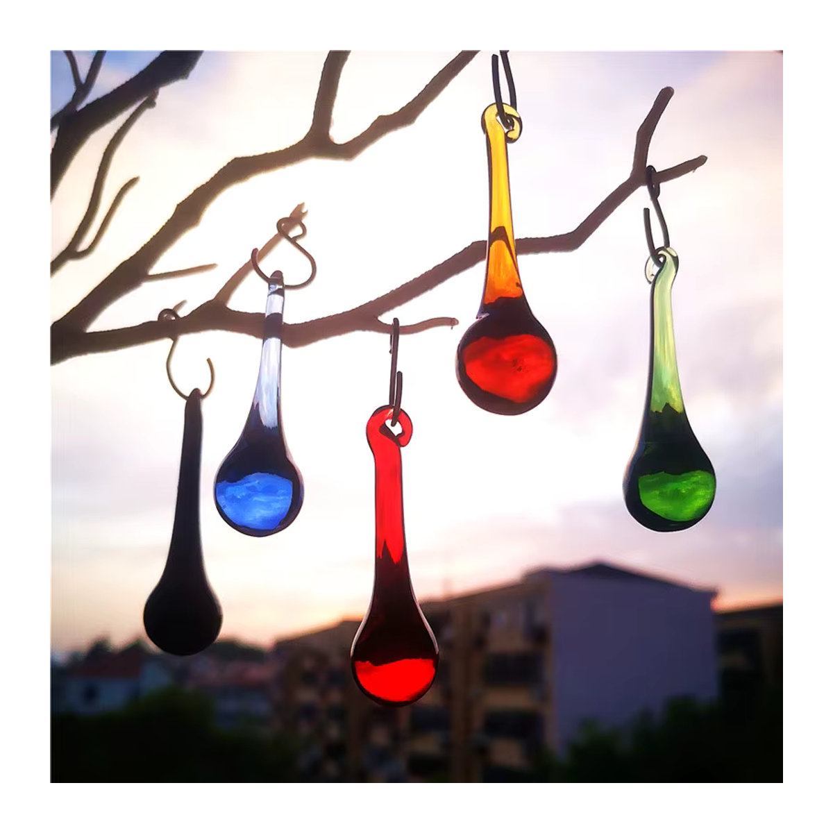 20 Stück Glas Regentropfen Anhänger in Clear für DIY Suncatcher, Kristall Perlen und Kronleuchter Dekoration - Bild 3