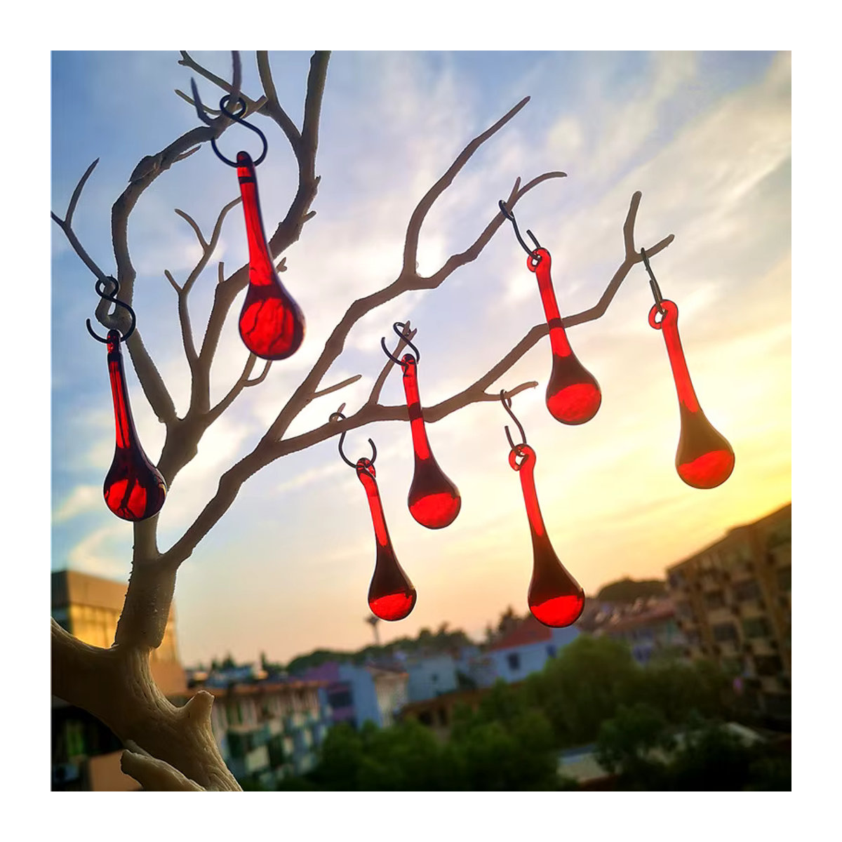 20 Stück Glas Regentropfen Anhänger in Clear für DIY Suncatcher, Kristall Perlen und Kronleuchter Dekoration - Bild 4