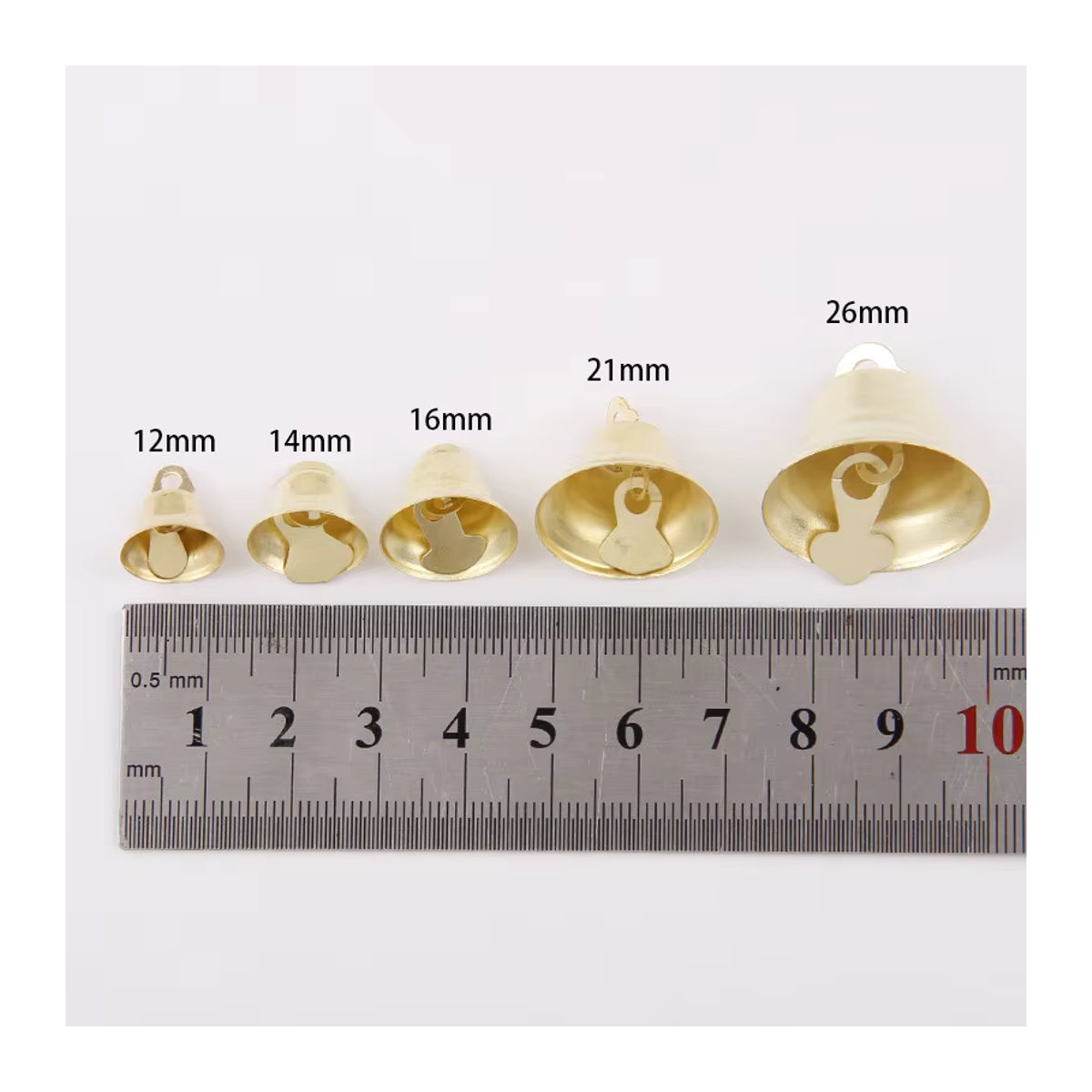20 Stück goldene Jingle Bells aus Metall von Ywbeads für DIY Weihnachtsbaumschmuck und Hochzeitsdekoration - Bild 3