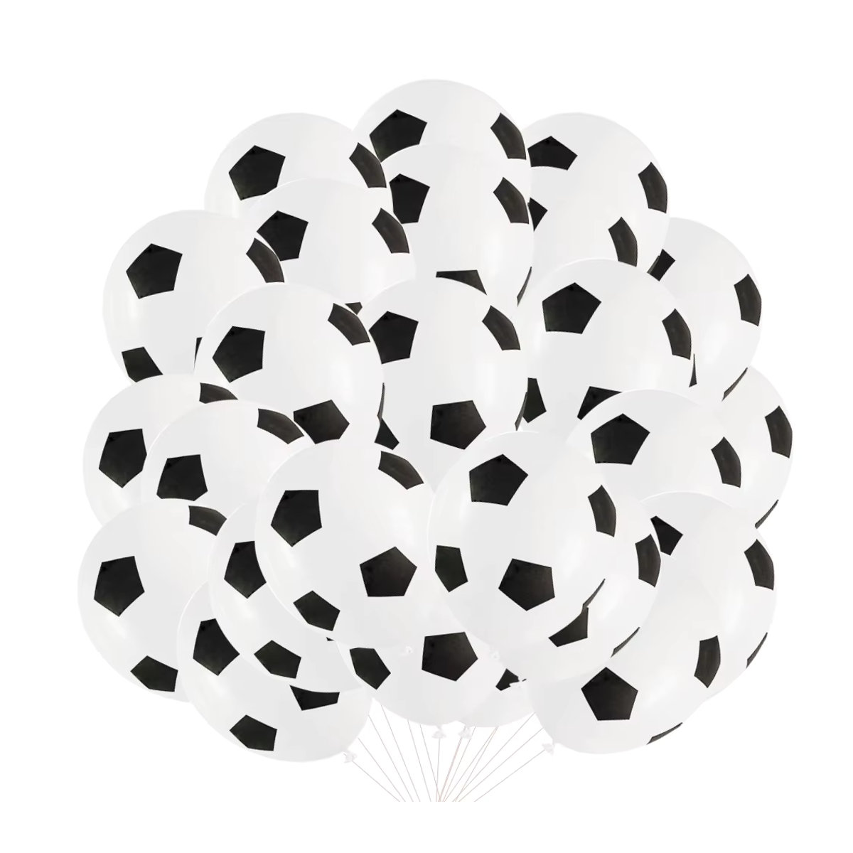 20 Stück LQZZY Fußball Latexballons in Weiß für deine Fußball-Geburtstagsfeier und Dekoration - Bild 4