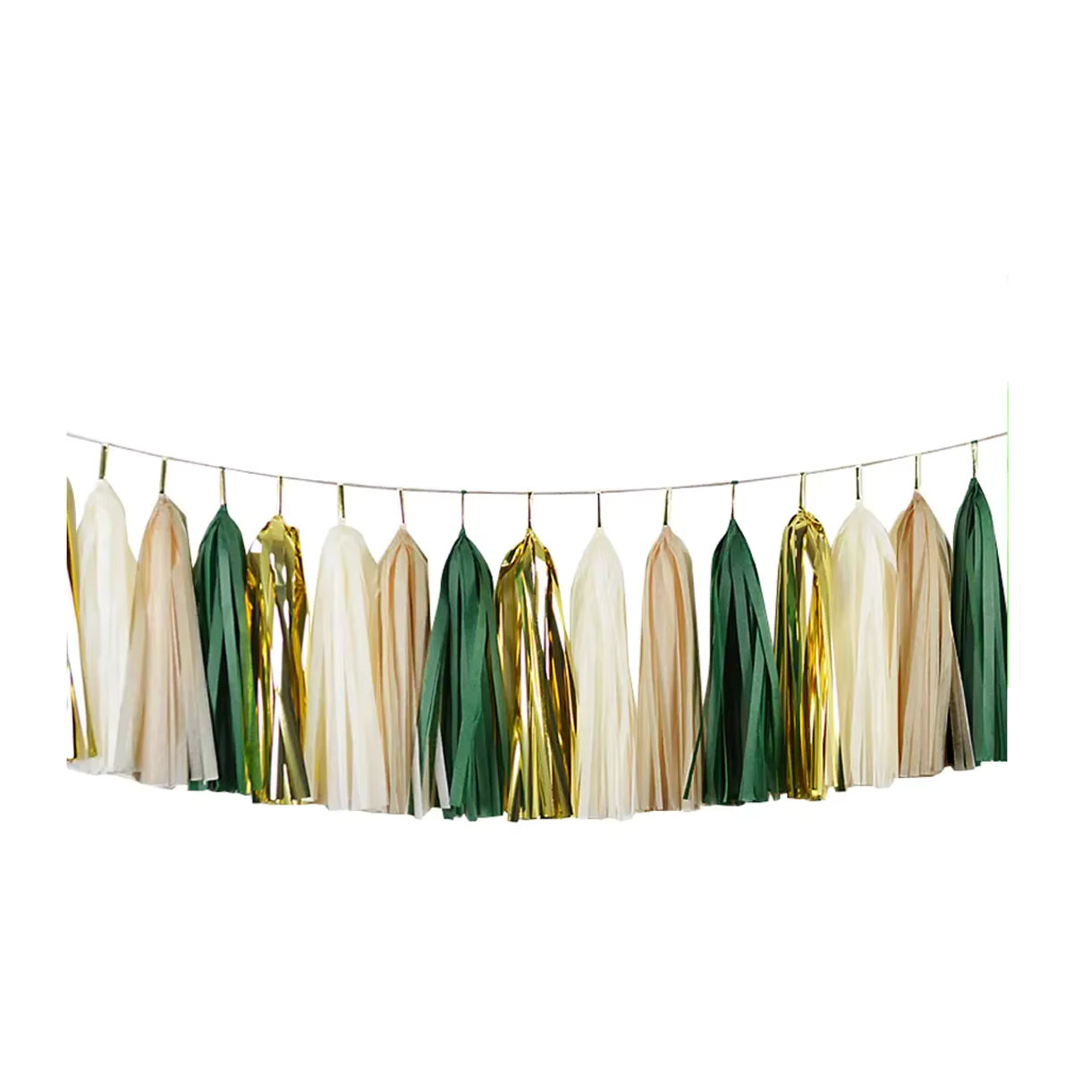 20 Stück Parehope DIY Seidenpapier-Quastengirlanden in Mehrfarbig und Gold für Babyparty, Geburtstag, Hochzeit und Jubiläum - Bild 2