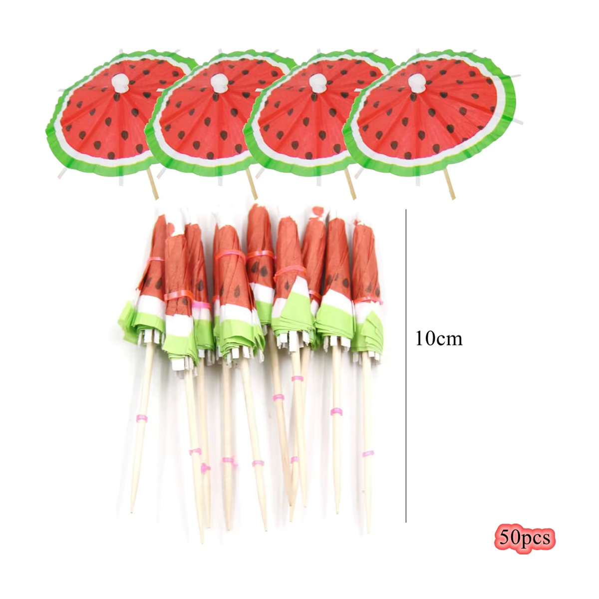 20 Stück Tissy Wassermelone Kuchendeckel aus Papier in Bunt für Sommer Geburtstagsdekoration und DIY Projekte - Bild 3