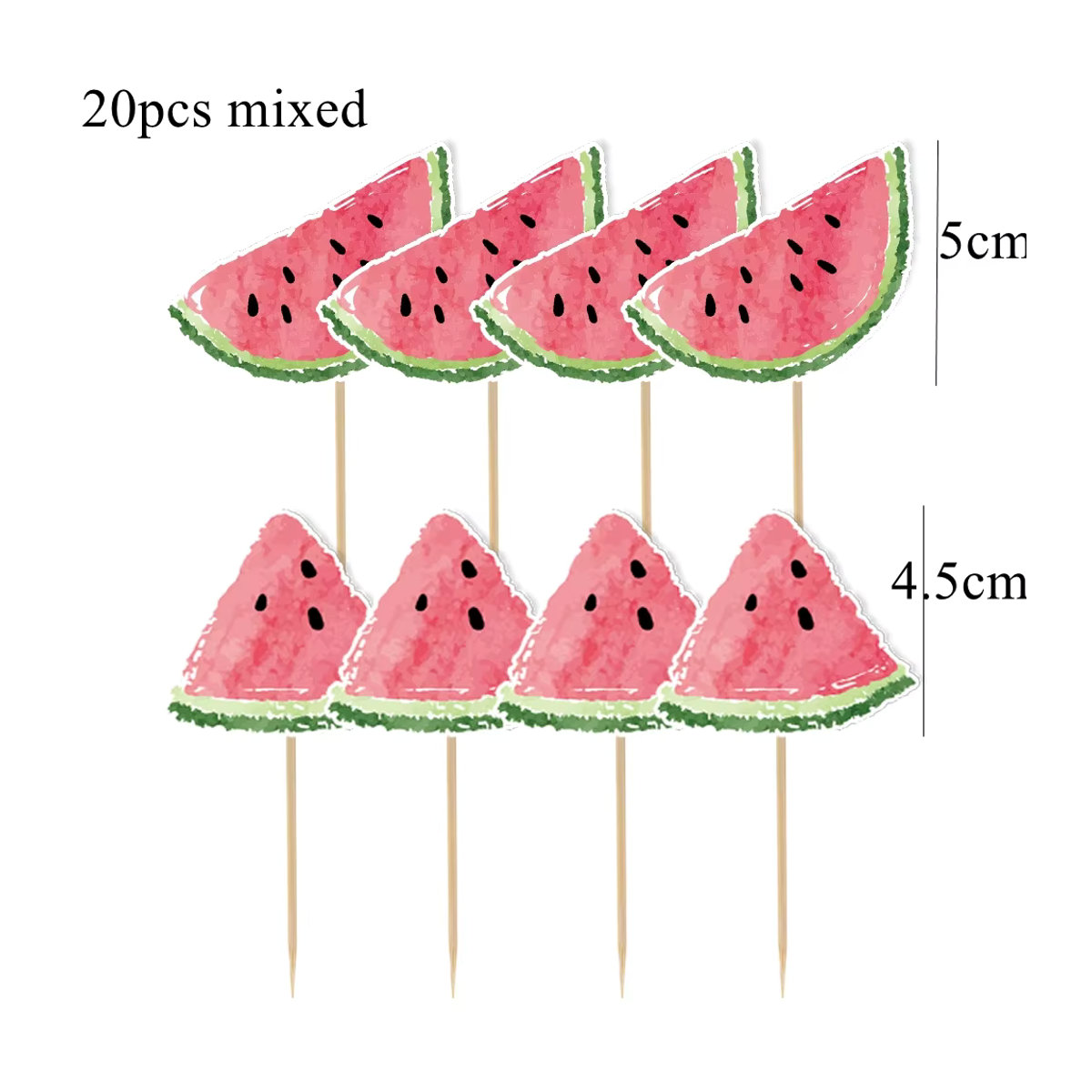 20 Stück Tissy Wassermelone Kuchendeckel aus Papier in Bunt für Sommer Geburtstagsdekoration und DIY Projekte - Bild 4