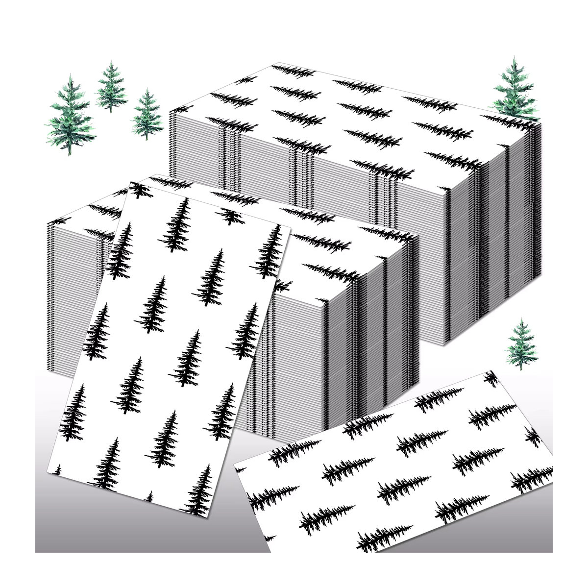 20 Stück Weihnachts Servietten mit Sternen Motiv in Schwarz aus Einweg-Papier für deine Weihnachtsfeier - Bild 2