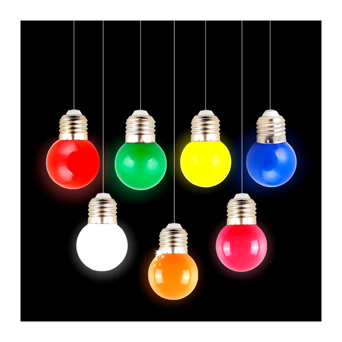 20er Set PARKSON LED Glühbirnen E27 G45 1W in Bunt für Dekoration und Kronleuchter - Bild 3