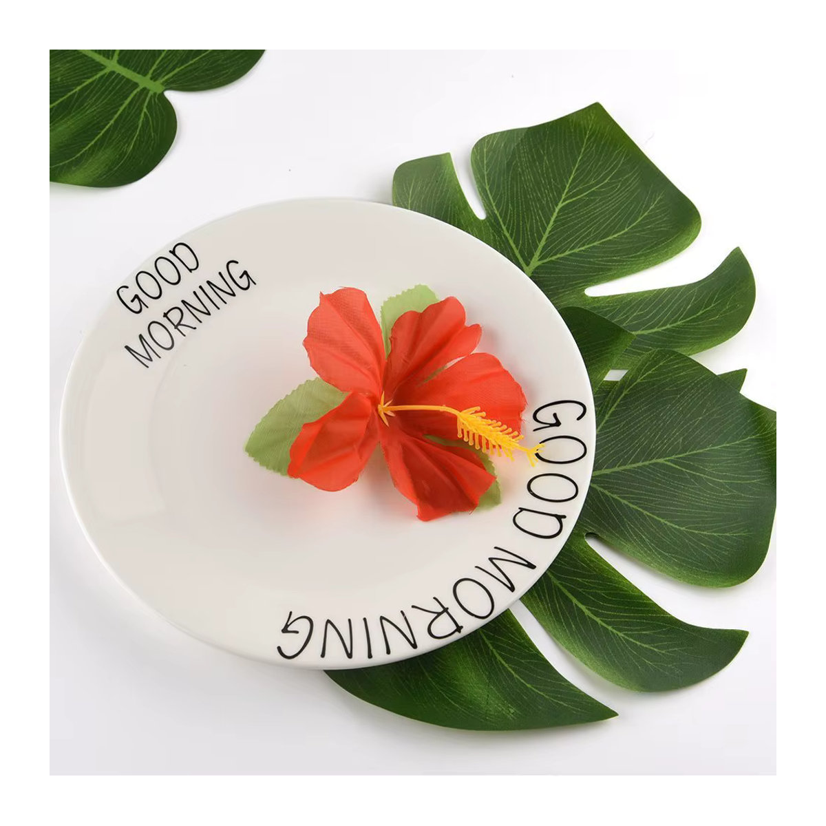 24 Stück künstliche Hibiskusblüten von Art lalic in Mehrfarbig für deine Sommerparty, Hochzeit oder Tischdekoration - Bild 5
