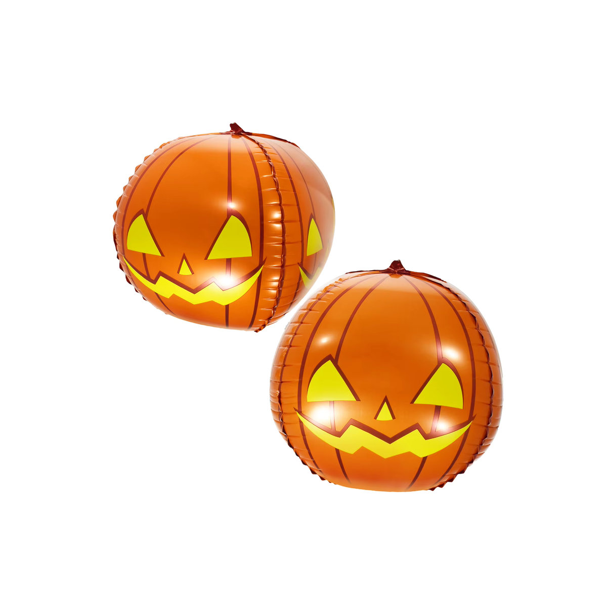 2er-Set aufblasbare 4D Kürbis-Ballons in Orange für Halloween-Dekorationen und Kinder als Spielzeug von EACH PARTY - Bild 3