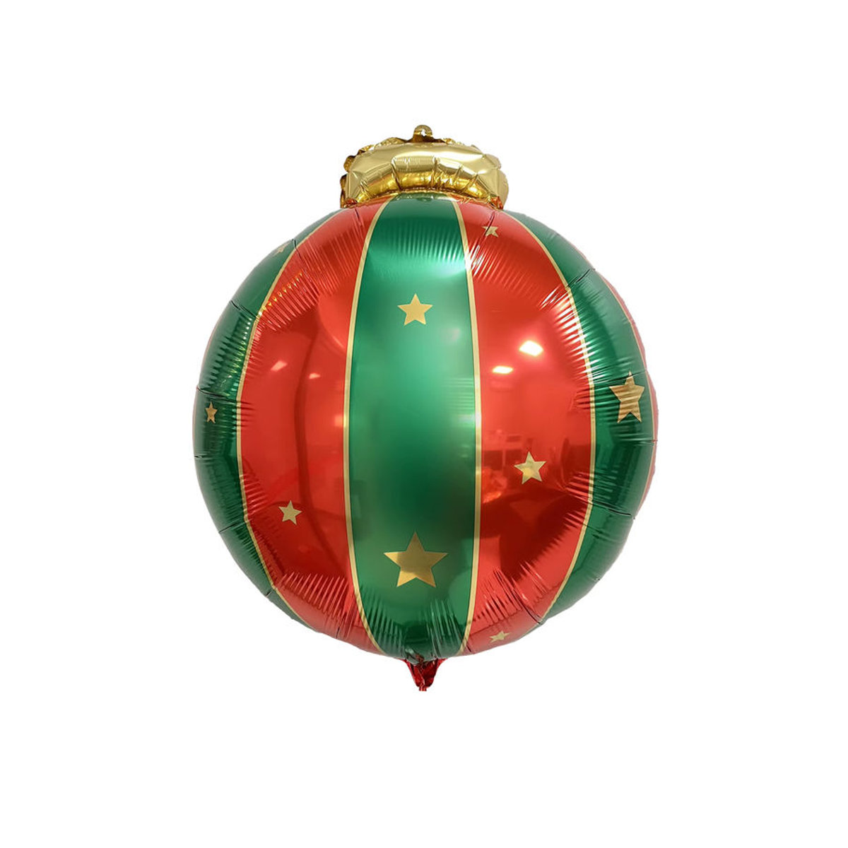 2er-Set EACH PARTY Weihnachtskugeln aus Kunststoff als hängende Dekoration, mehrfarbig und rund mit Sternen-Design - Bild 3