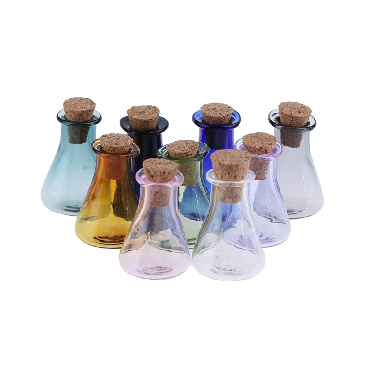 2er-Set Mini-Glasflaschen von MYPANDA in transparent und gelb zur Aufbewahrung - Bild 4