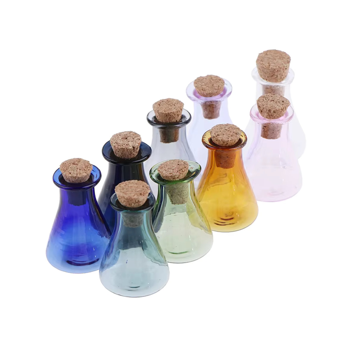 2er-Set Mini-Glasflaschen von MYPANDA in transparent und gelb zur Aufbewahrung - Bild 5