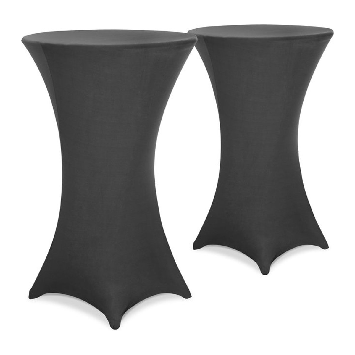 2er-Set Stehtischhusse Detex grau Durchmesser: 80 cm - Bild 1