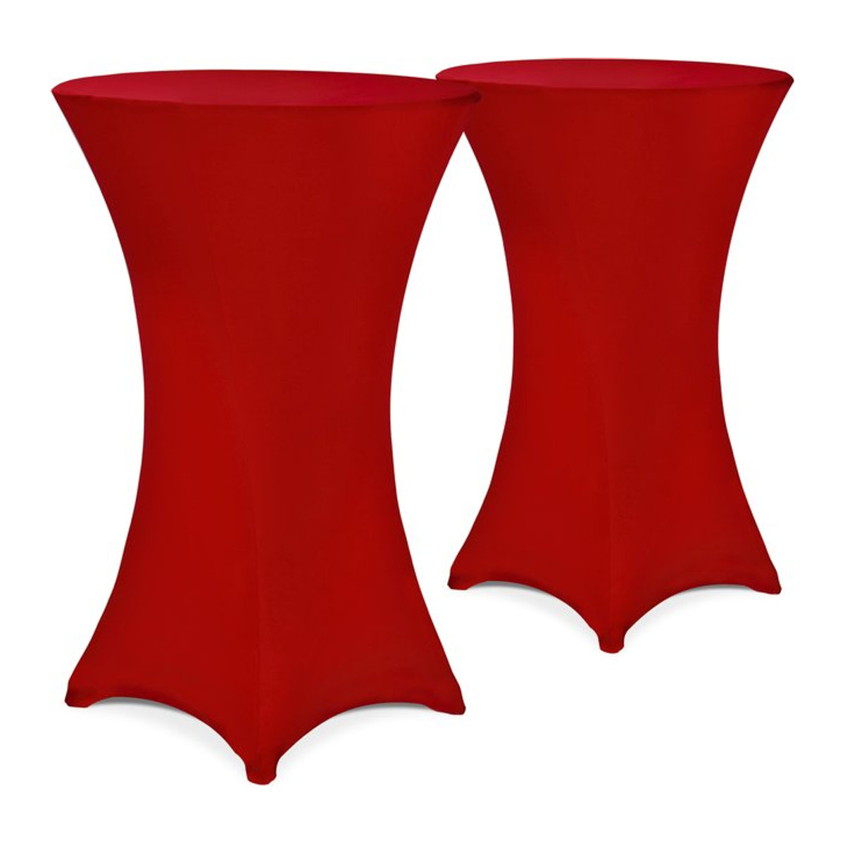 2er-Set Stehtischhusse Detex in Rot, Durchmesser: 70 cm - Bild 1