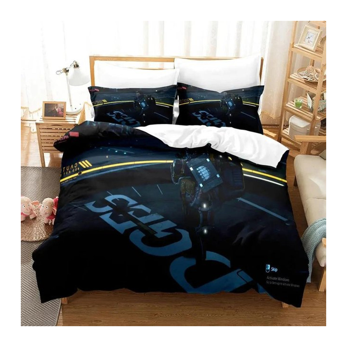 3-teiliges Bettwäsche-Set Cartoon Jungen mit 3D Kawaii Design, Multicolor, B/H: 135 x 200 cm - Bild 1