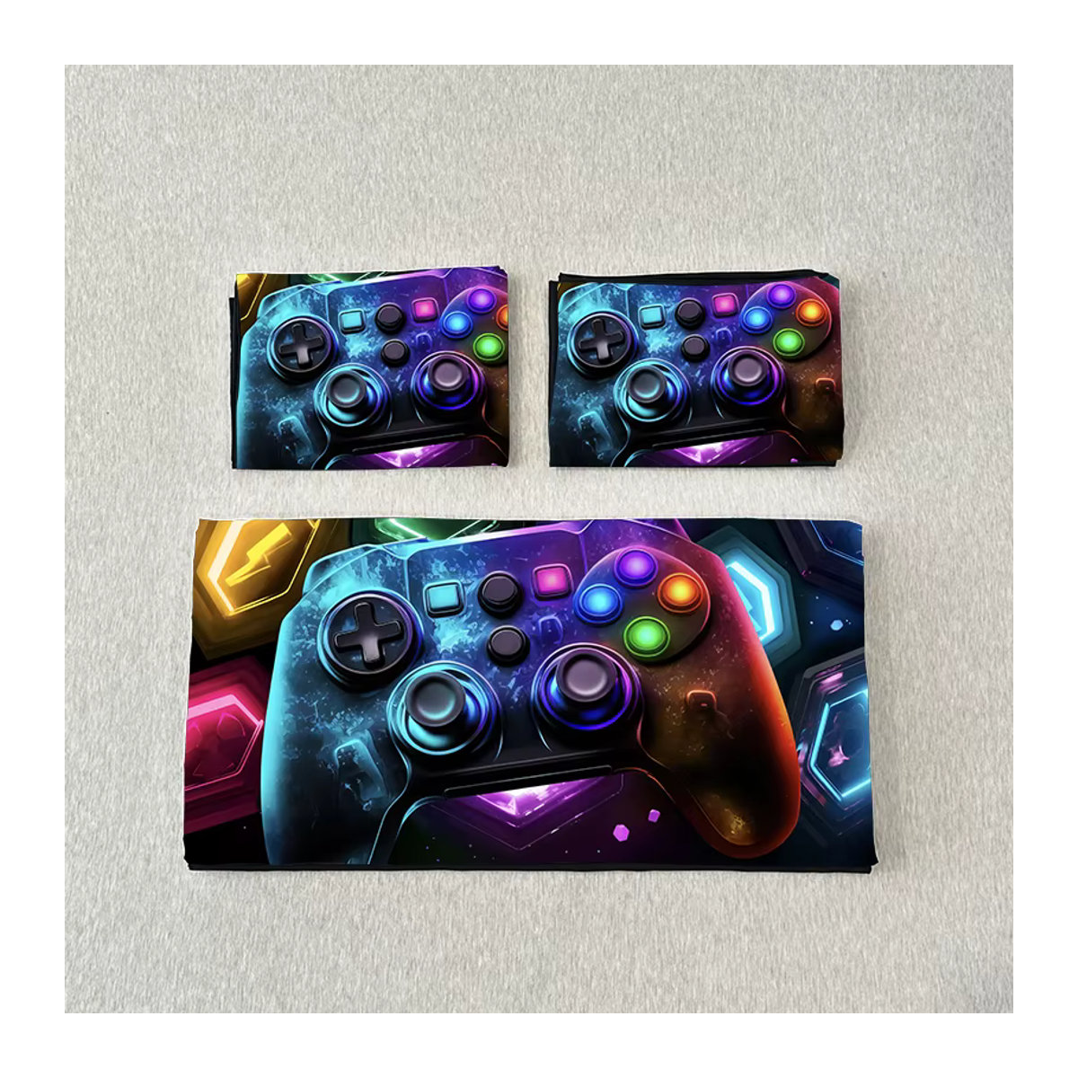 3-teiliges Bettwäsche-Set Weltraumfragment mit Bettbezug und 2 Kissenbezügen aus hautfreundlichem Polyester in Multicolor - Bild 2