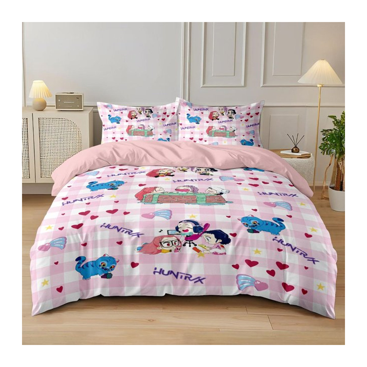 3-teiliges Kernloses Bettwäscheset Lodestar K-Pop Dämonenjäger Design Multicolor B/H: 135 x 200 cm - Bild 1