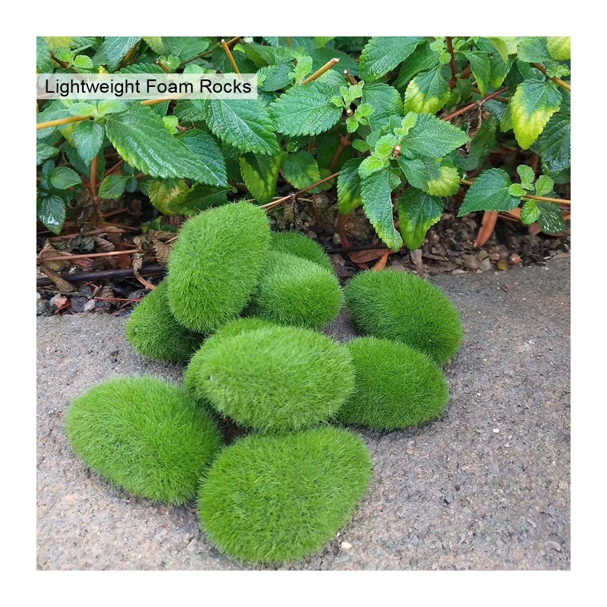 30 Stück künstliche Moosfelsen in Grün für Garten und DIY-Dekoration - Bild 3