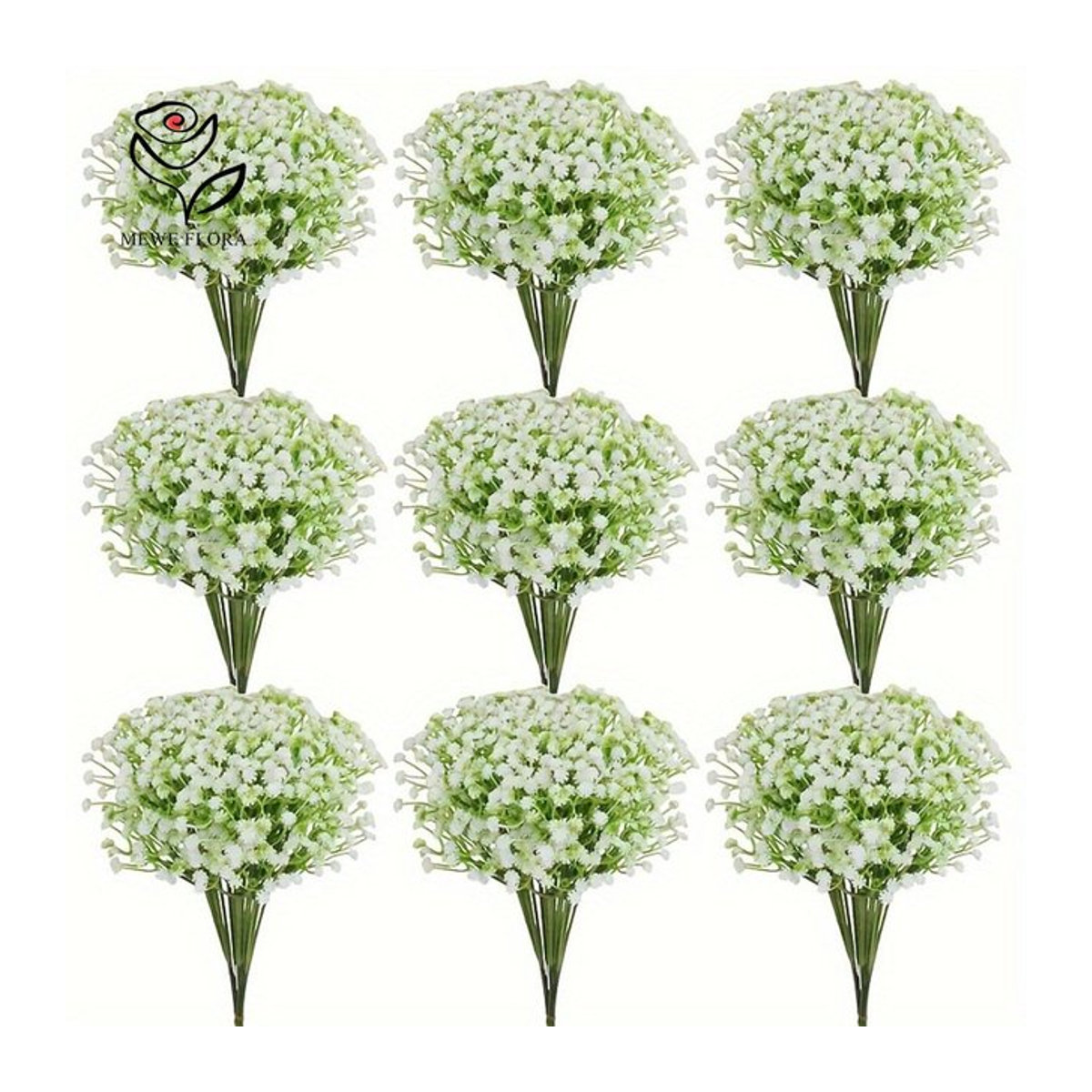 30 Stück künstliche weiße Gypsophila-Blumen von YN HI FLOWER für Hochzeiten und Heimdekoration - Bild 1