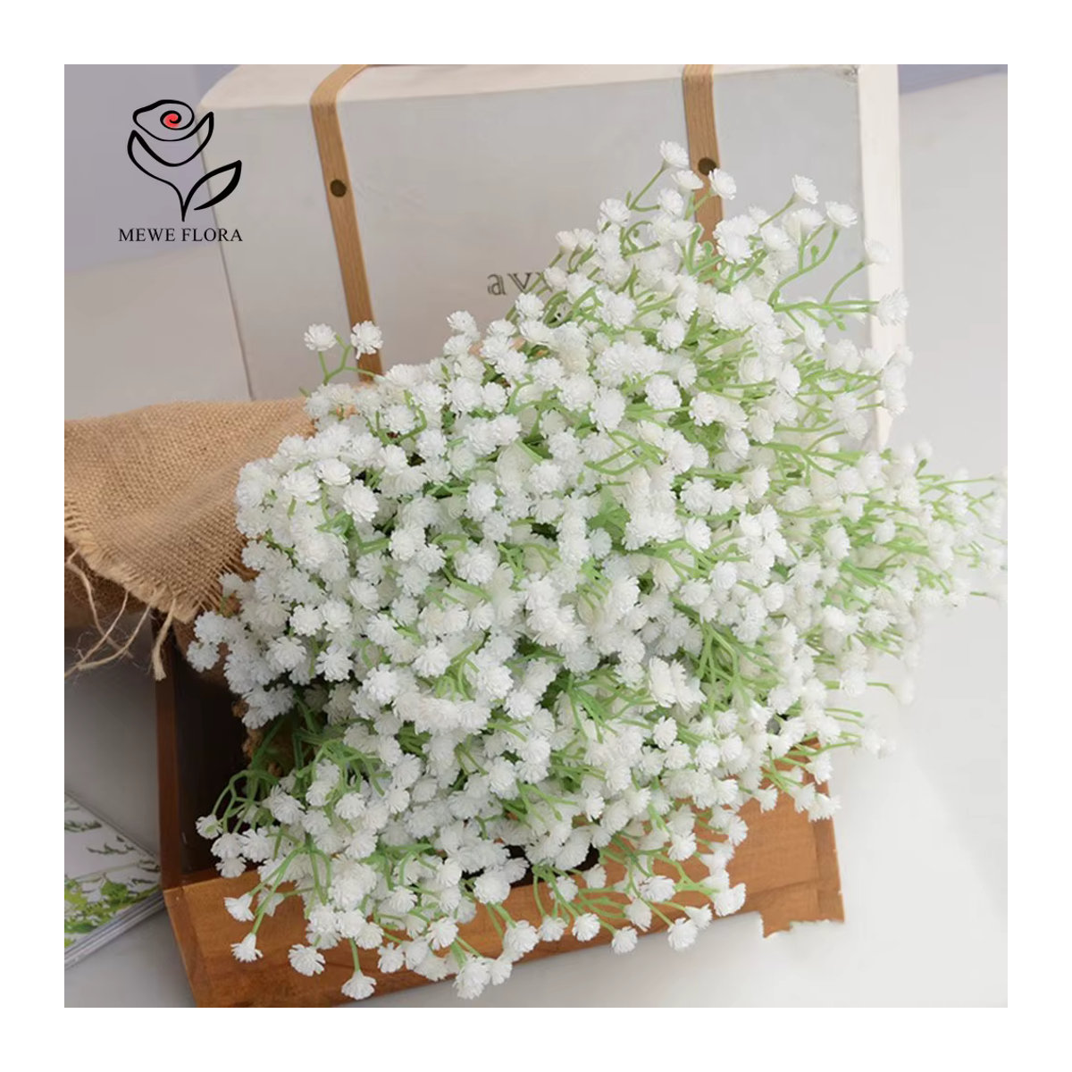 30 Stück künstliche weiße Gypsophila-Blumen von YN HI FLOWER für Hochzeiten und Heimdekoration - Bild 2