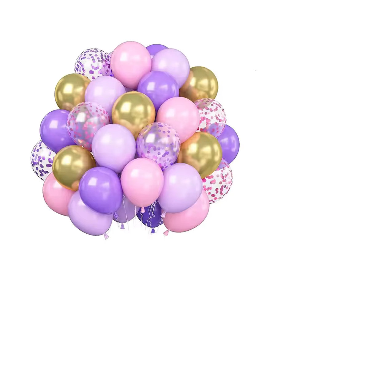 30 Stück metallische Paillettenballons von BALONAQ in Rosa, Blau und Pink für Geburtstag, Hochzeit, Abschlussfeier oder Babyparty - Bild 2