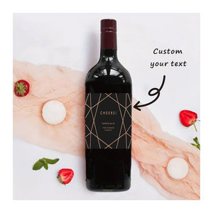 30 Stück personalisierte Wein Etiketten Aufkleber in Schwarz mit Art Déco Design für Hochzeit Verlobung und Geburtstag