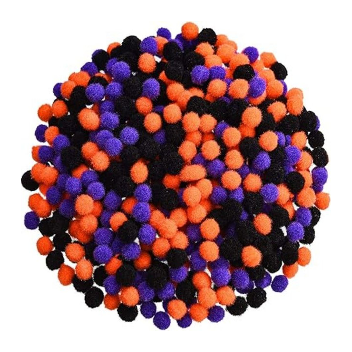 300 Stück Halloween Pom Poms in 3 Farben für DIY Handwerk und Party Dekorationen - Bild 1
