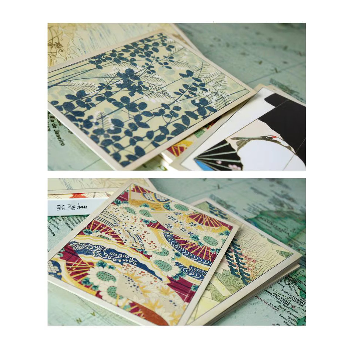 30er Set nbyinto Kunst Dekorative Postkarten mit Cartoon Mädchen Motiven, Mehrfarbig, Rechteckig - Bild 1