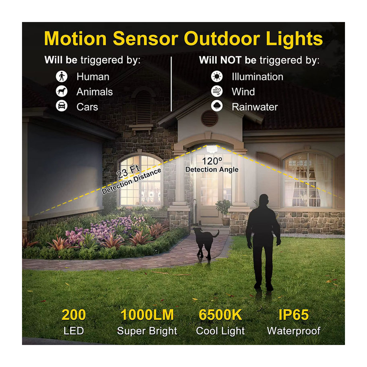 318/200 LED-Solarleuchte für den Außenbereich in Schwarz mit Bewegungsmelder, 3 Modi und Fernbedienung, wasserdichte IP65 Wandleuchte für Garten und Straße - Bild 3