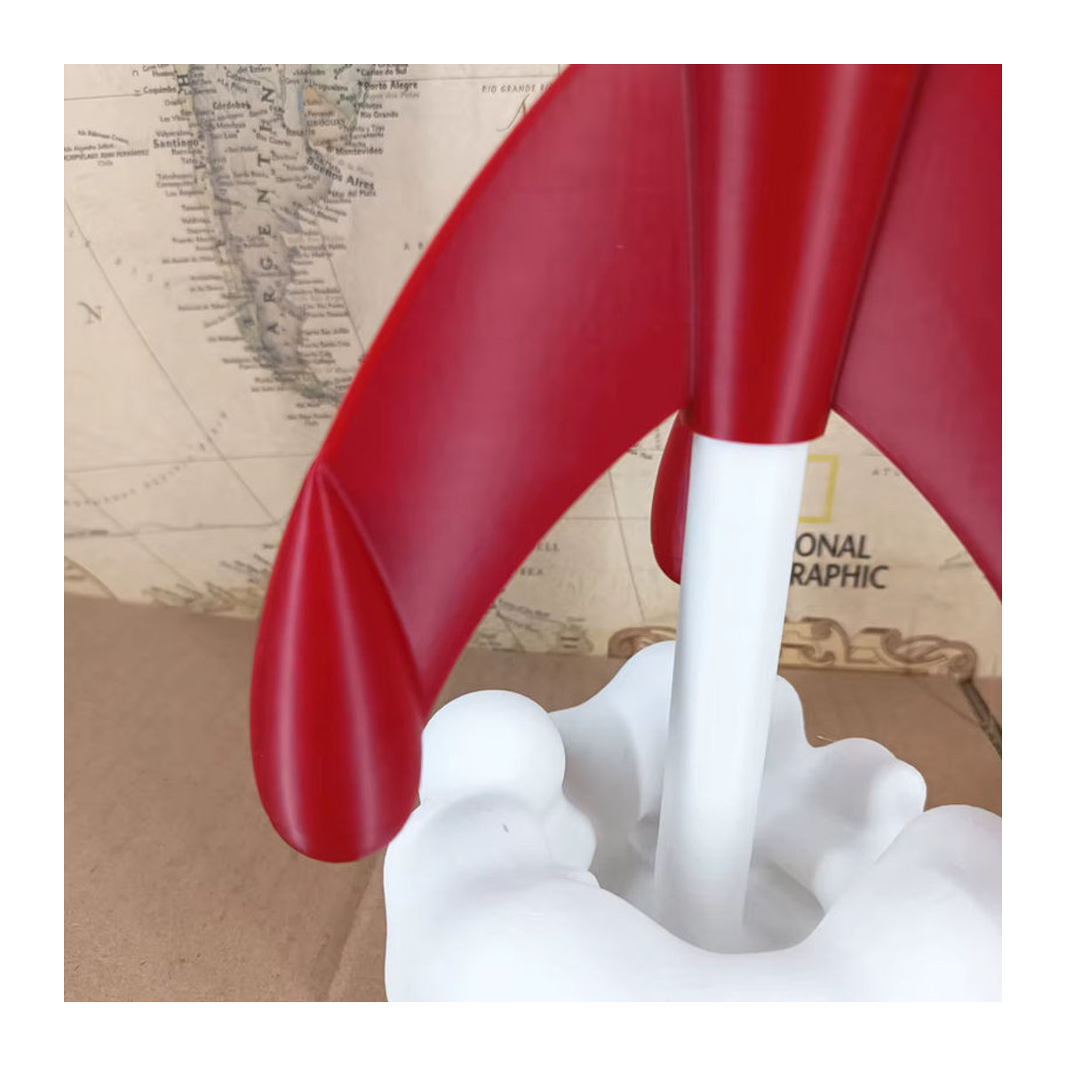 3D-Druck Weltraumrakete Start Mond Abenteuer Dekorationsfigur mit LED-Licht, Farbe: Rot, Höhe: 37 cm - Bild 3