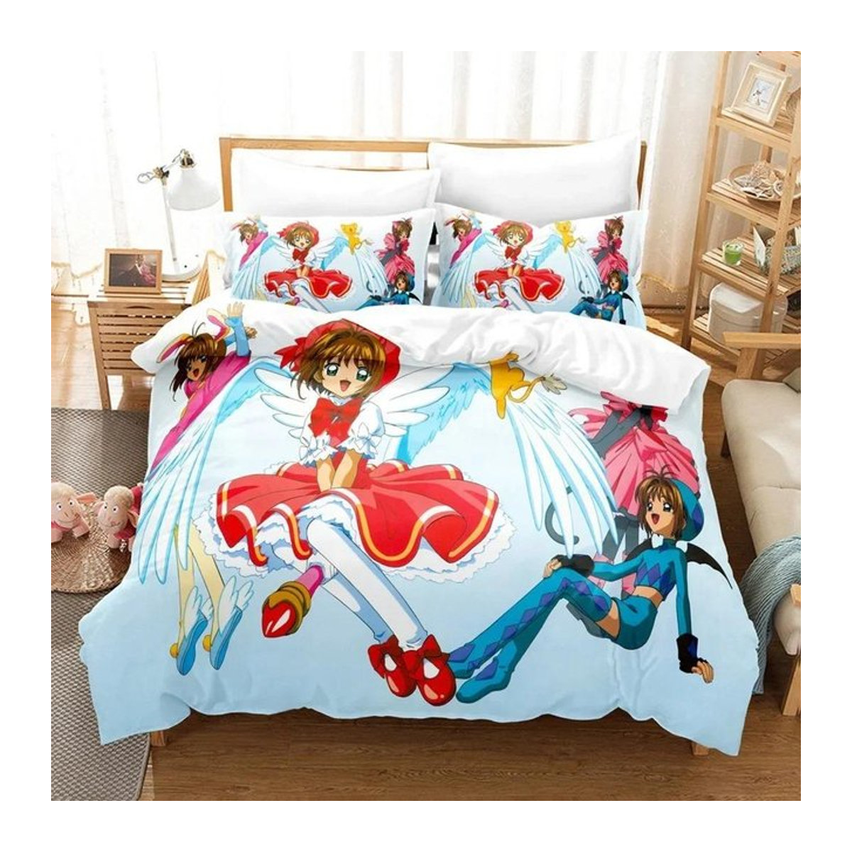 3D-gedrucktes Bettwäsche-Set mit Reißverschluss, 2-teilig, Bettbezug für Einzelbett oder Doppelbett, 70 x 133 cm - Bild 1