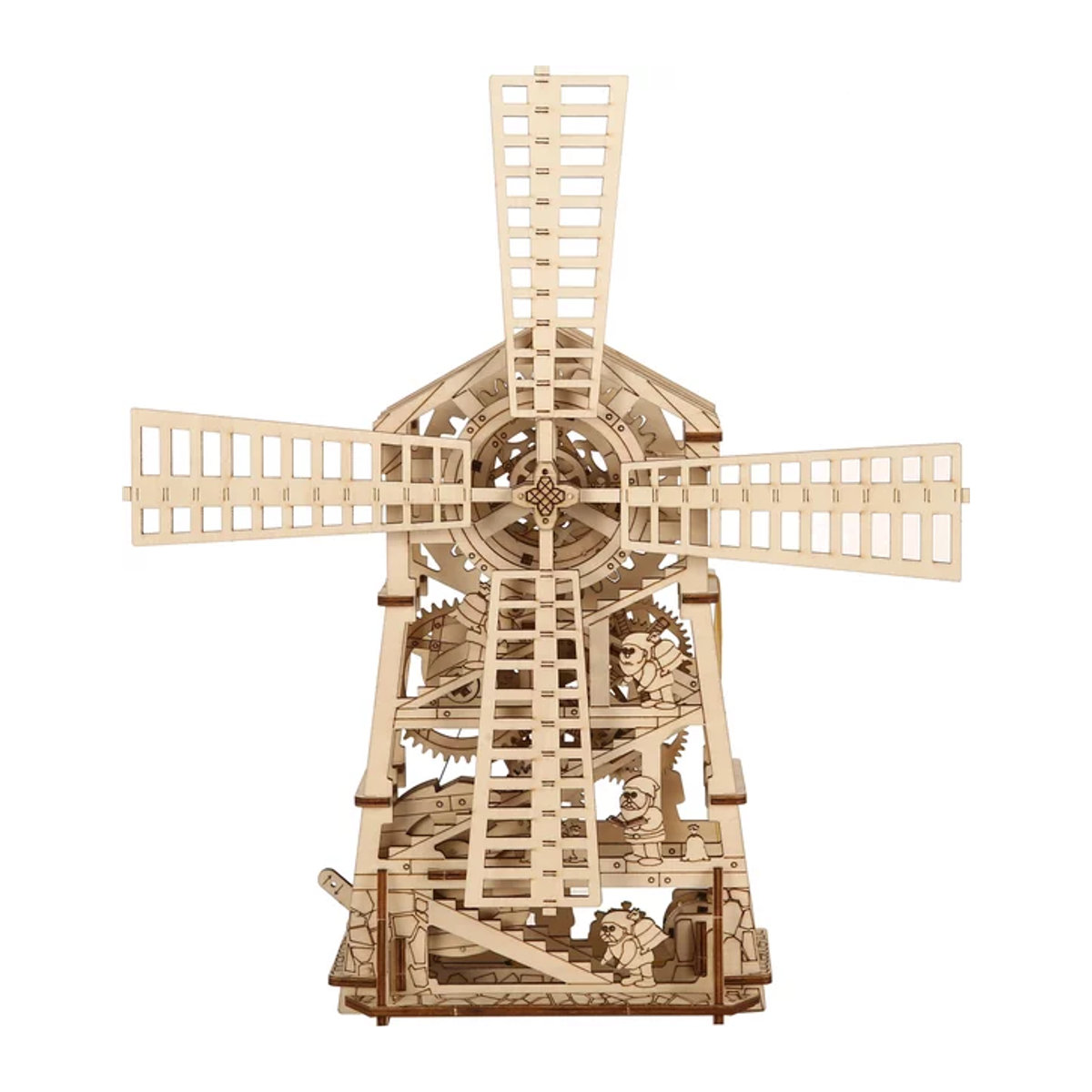 3D Holzpuzzle Holländische Windmühle Modellbausatz in Beige - Bild 1