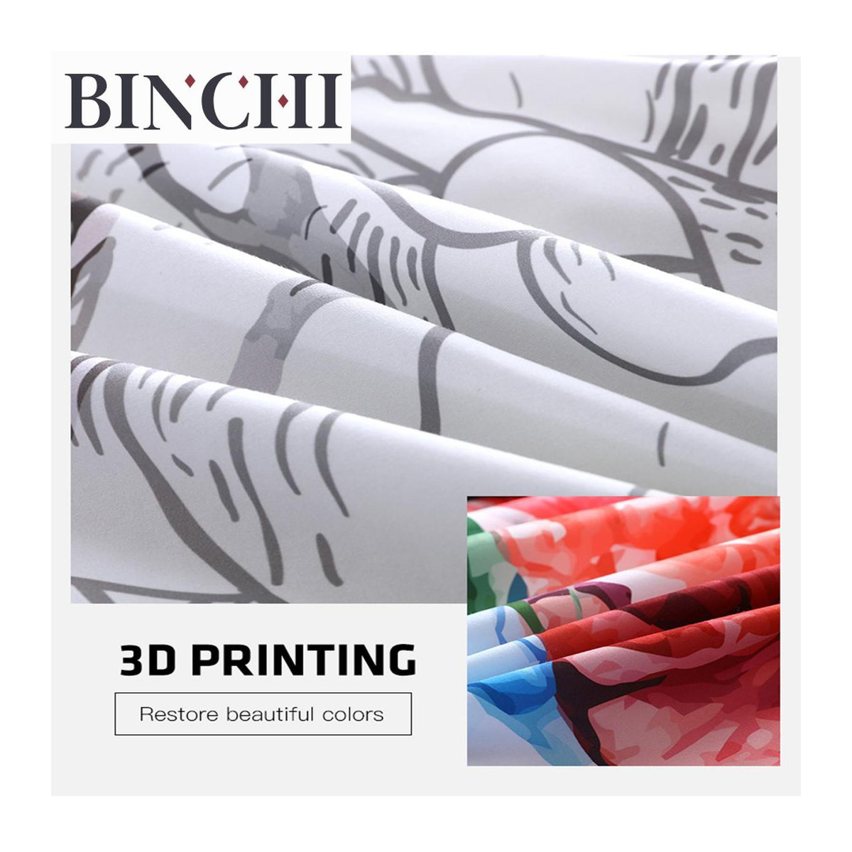 3D Weihnachts-Bettwäsche-Set mit Bettbezug und Kissenbezug, Single, B/H: 135 x 200 cm - Bild 1