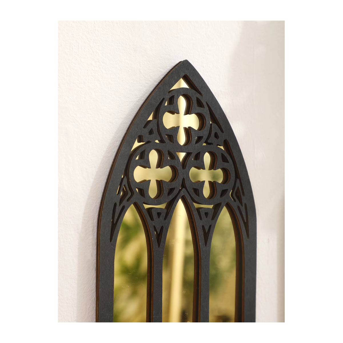 3er-Set Artilady Gotische Wandspiegel aus Metall in Schwarz mit Glas, Bogenförmige Wanddekoration im Rustikalen Bauernhaus-Stil für Wohnzimmer, Schlafzimmer und Flur - Bild 6