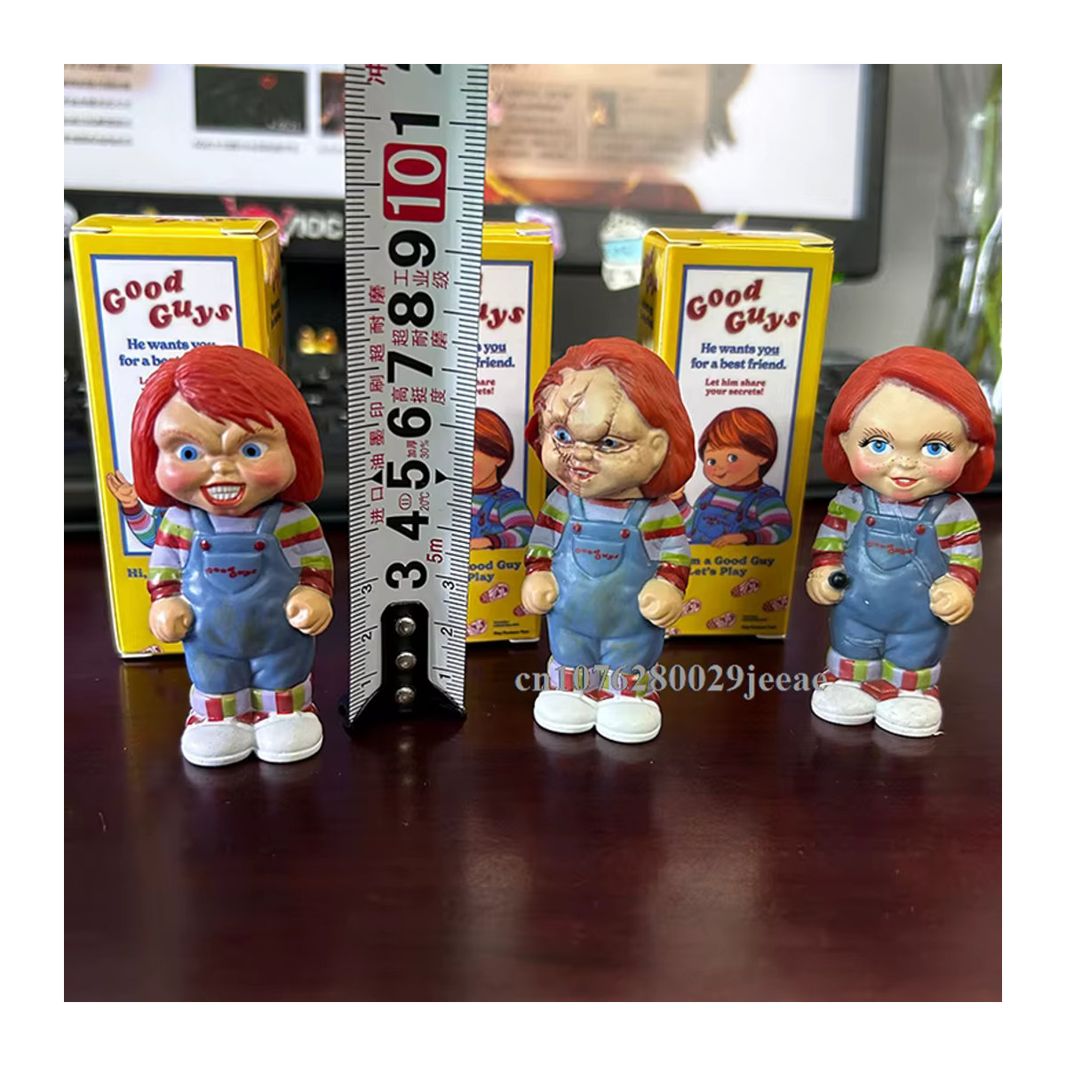 3er Set Chucky Anime Actionfiguren Bandai Qversion Mini Modell Figuren Multicolor - Bild 2