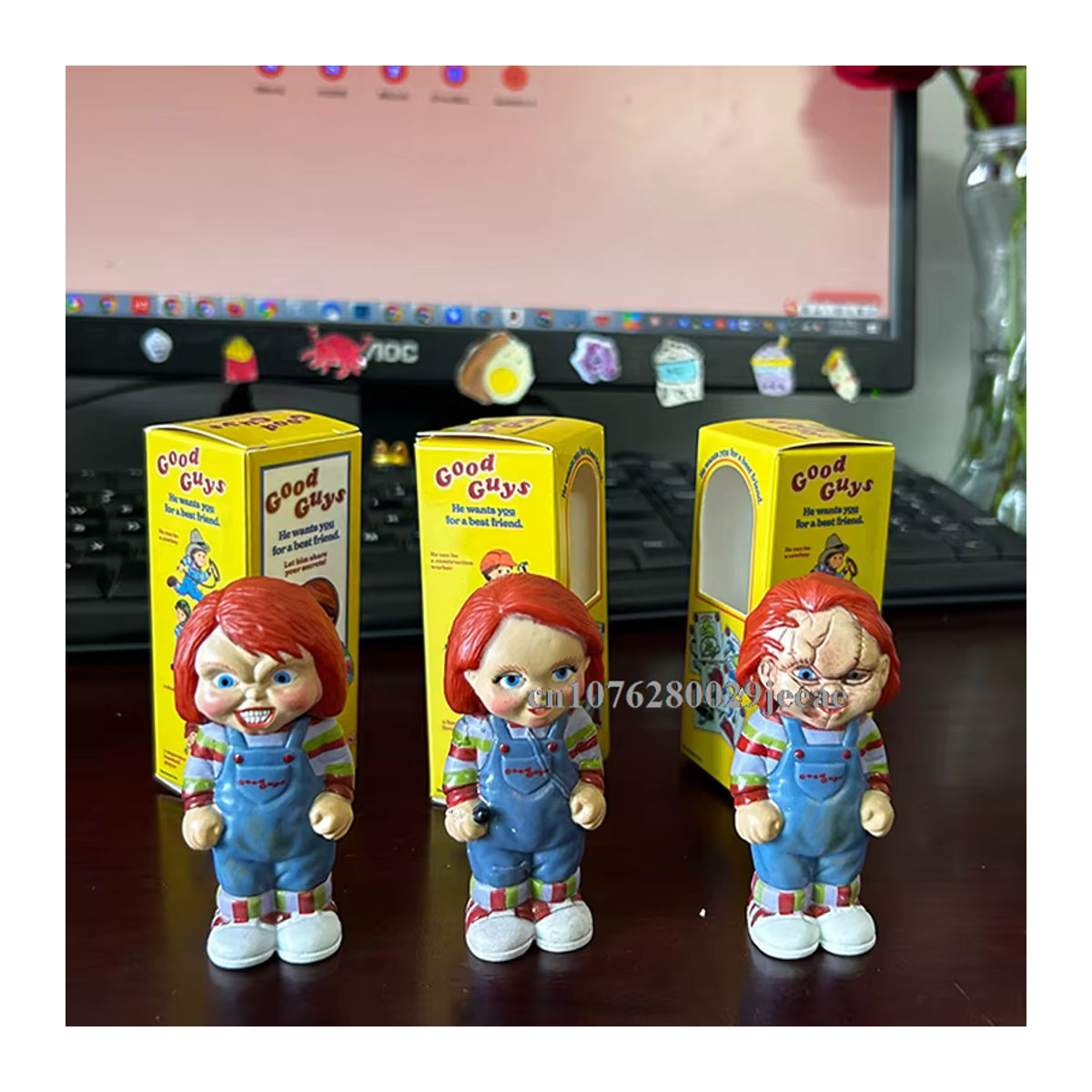 3er Set Chucky Anime Actionfiguren Bandai Qversion Mini Modell Figuren Multicolor - Bild 4