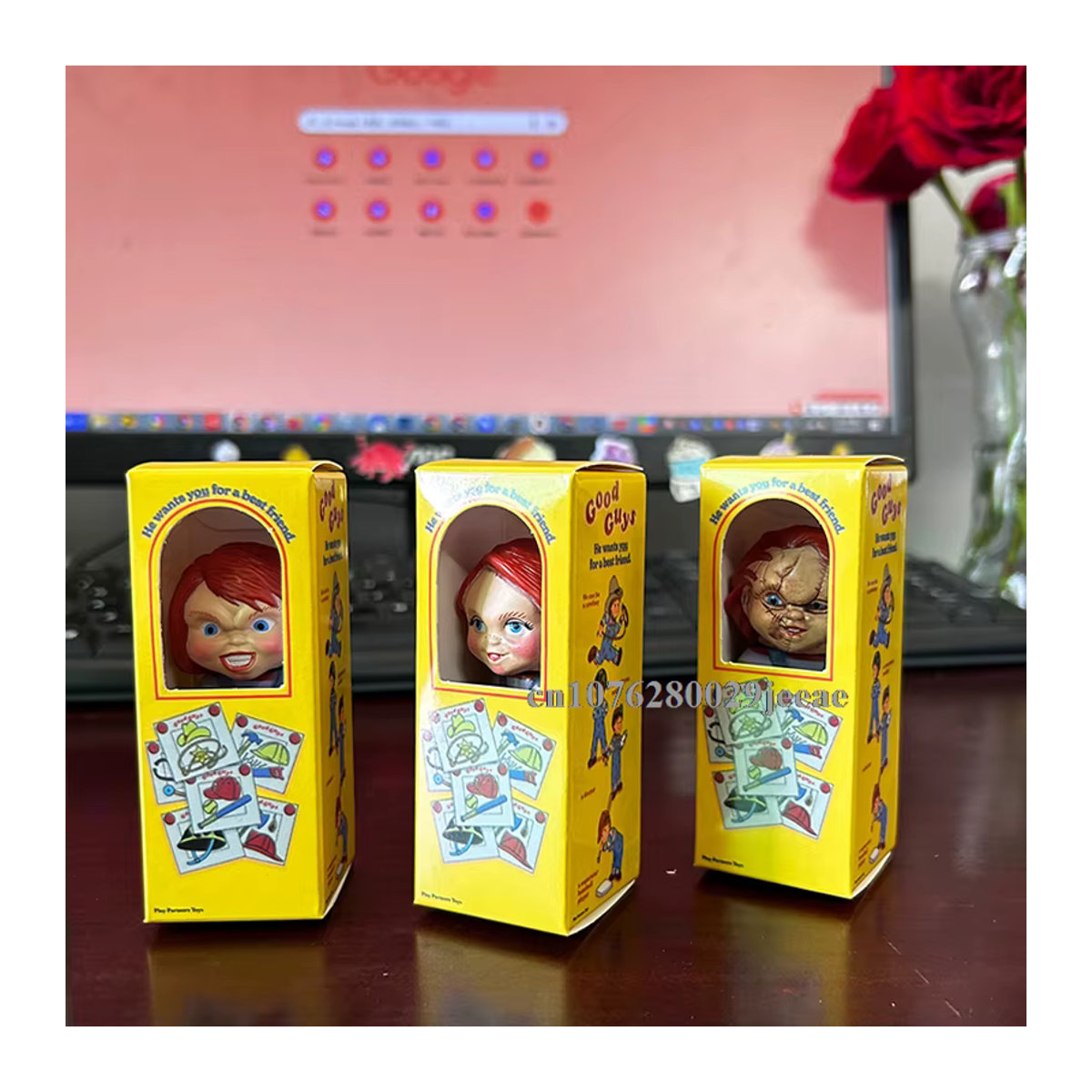 3er Set Chucky Anime Actionfiguren Bandai Qversion Mini Modell Figuren Multicolor - Bild 5