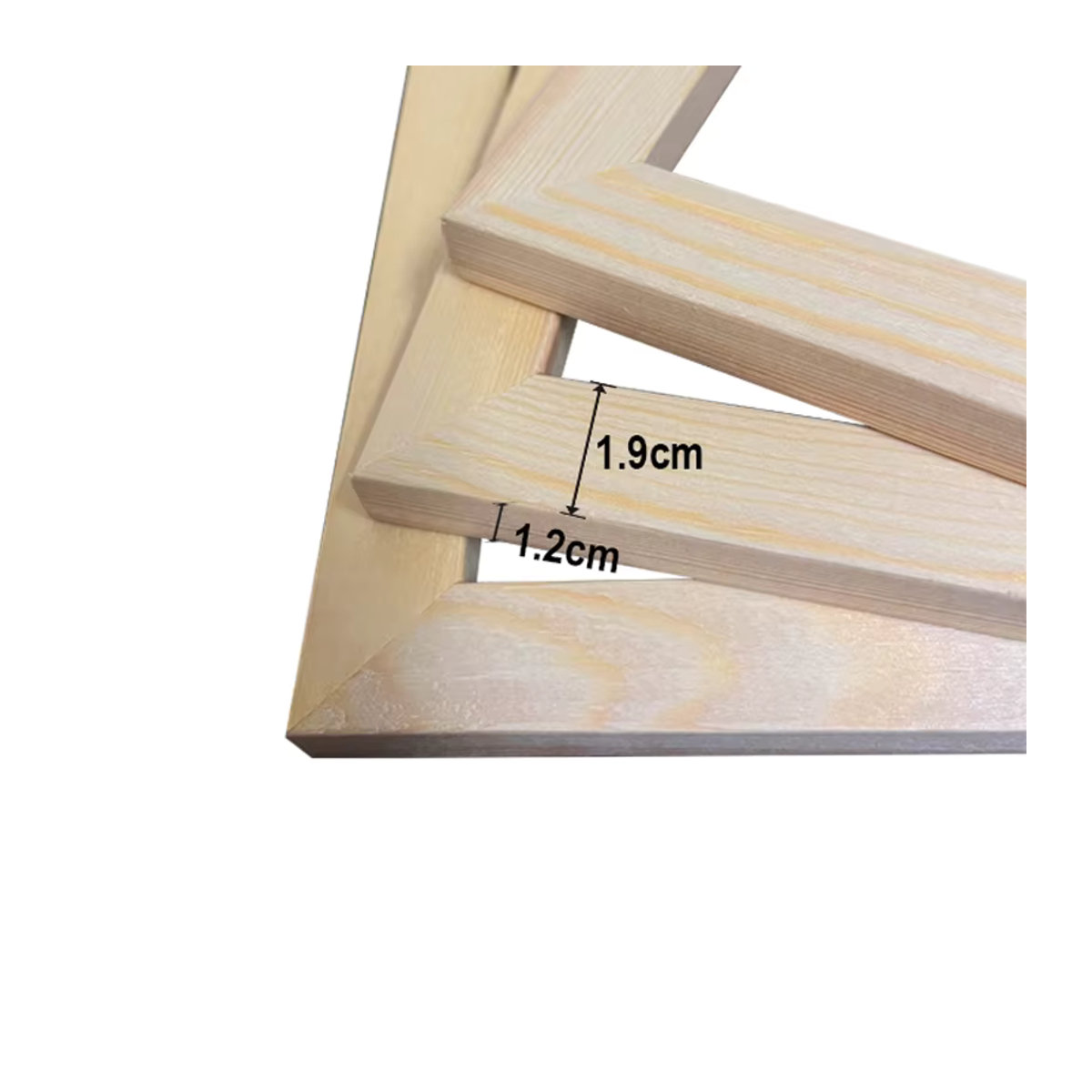 3er-Set Holzrahmen von Little PP in Braun für Leinwand- und Diamantmalerei, rechteckig und minimalistisch - Bild 4