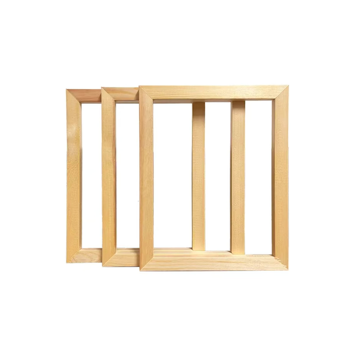 3er-Set Holzrahmen von Little PP in Braun für Leinwand- und Diamantmalerei, rechteckig und minimalistisch - Bild 5