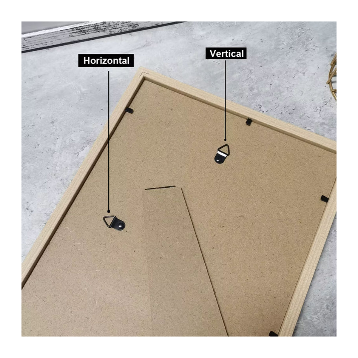 3er Set VCC Holz Bilderrahmen in Braun und Schwarz für Wandmontage oder Tischaufsteller, Rechteckig, Minimalistisches Design - Bild 3