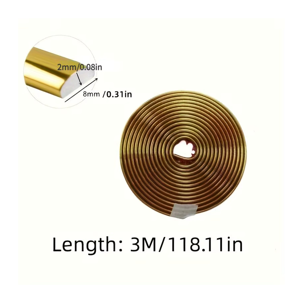 3M selbstklebender Spiegelaufkleber aus PVC in Gold für Schreibtischmöbel, Wand und Eckenschutz - Bild 3
