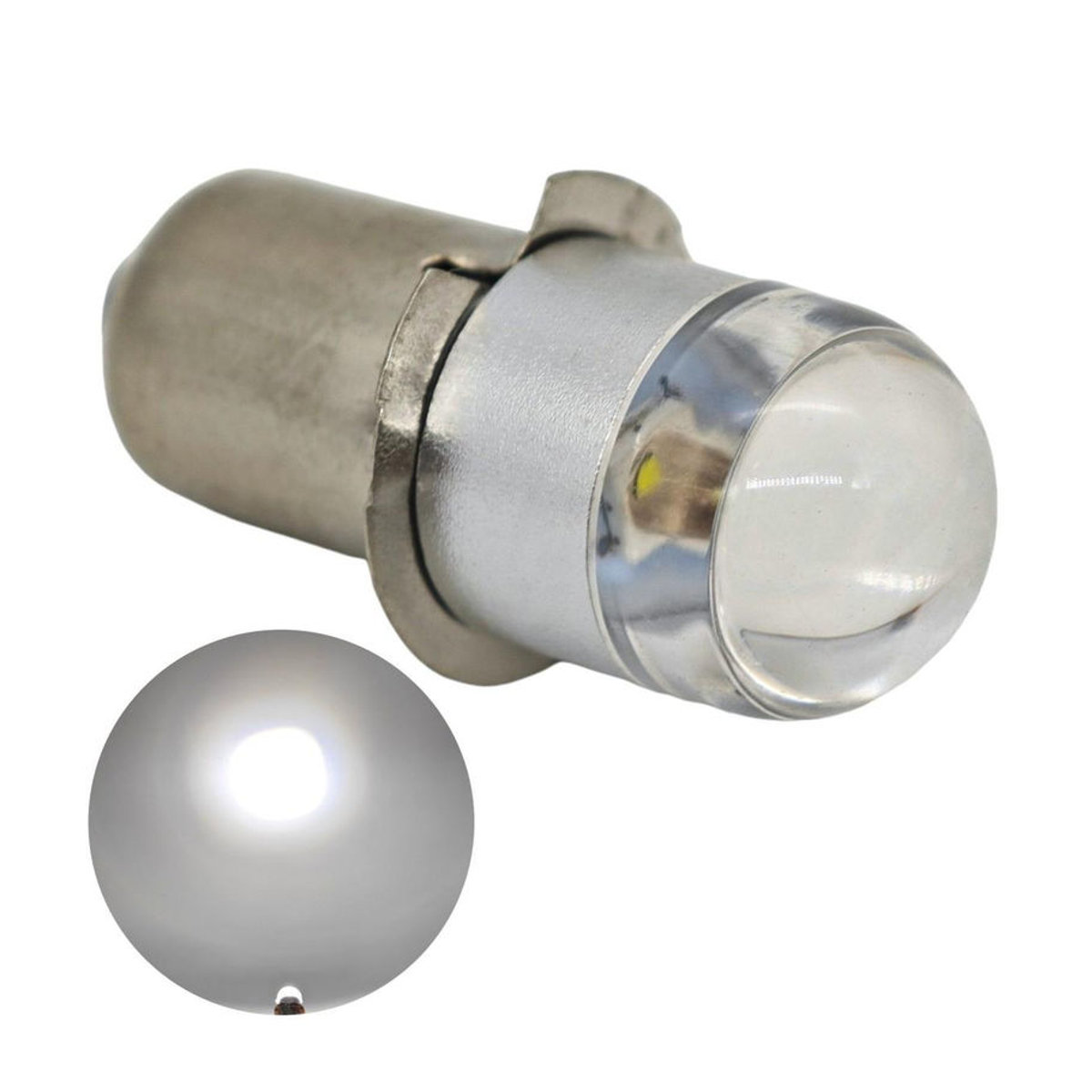 4 Stück motoLEDy P13.5s LED Birnen PX13.5 P13 HS3 Kaltweiß 6-30V für Off-Road Taschenlampen - Bild 4