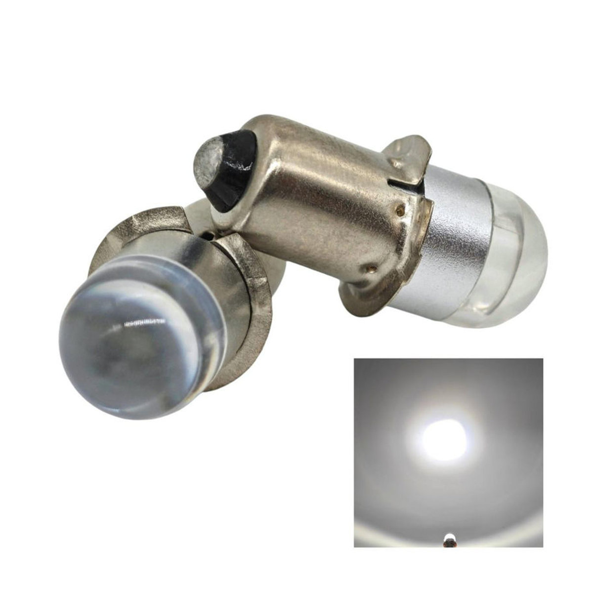 4 Stück motoLEDy P13.5s LED Birnen PX13.5 P13 HS3 Kaltweiß 6-30V für Off-Road Taschenlampen - Bild 6