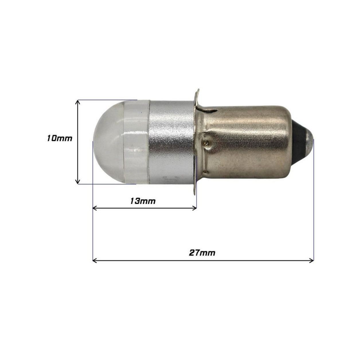4 Stück motoLEDy P13.5s LED Birnen PX13.5 P13 HS3 Kaltweiß 6-30V für Off-Road Taschenlampen - Bild 8