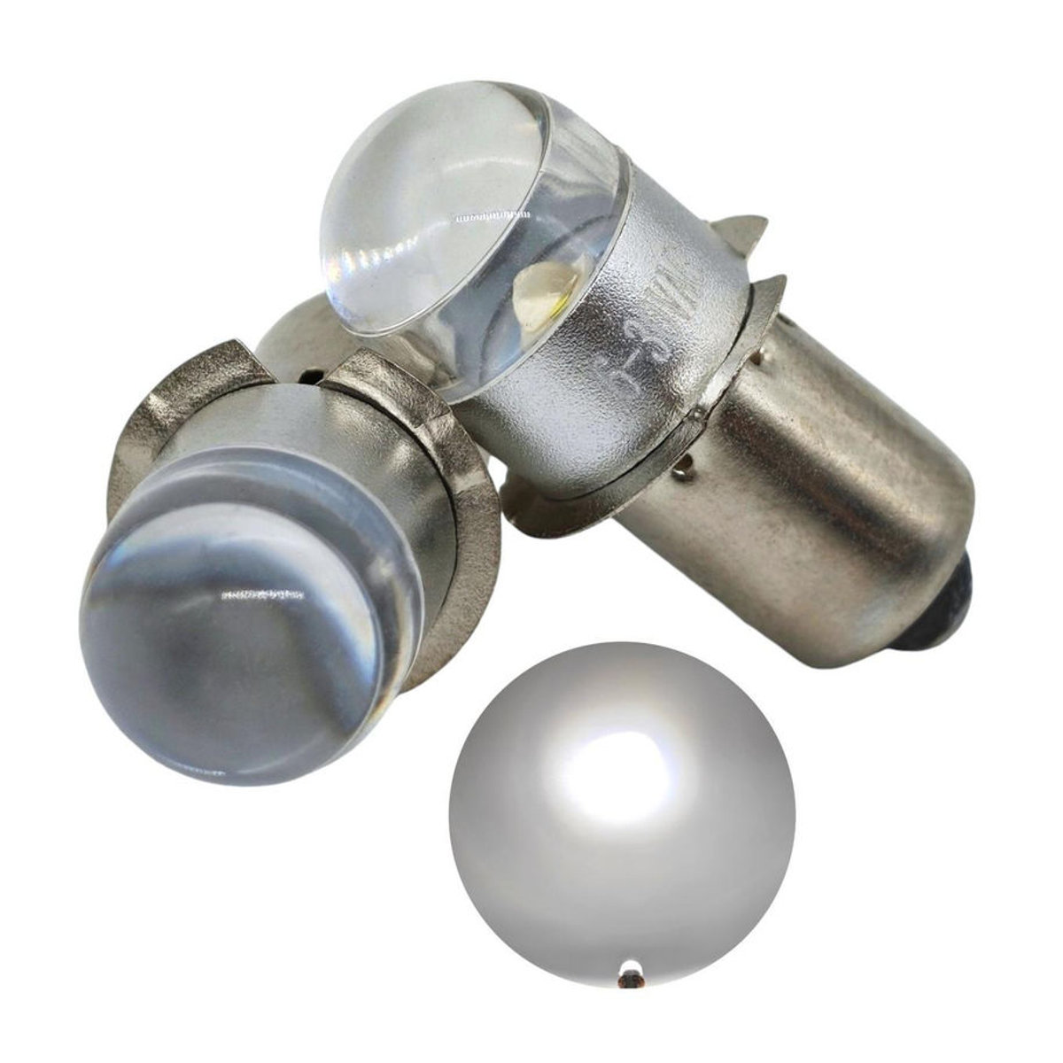 4 Stück motoLEDy P13.5s LED Birnen PX13.5 P13 HS3 Kaltweiß 6-30V für Off-Road Taschenlampen - Bild 10