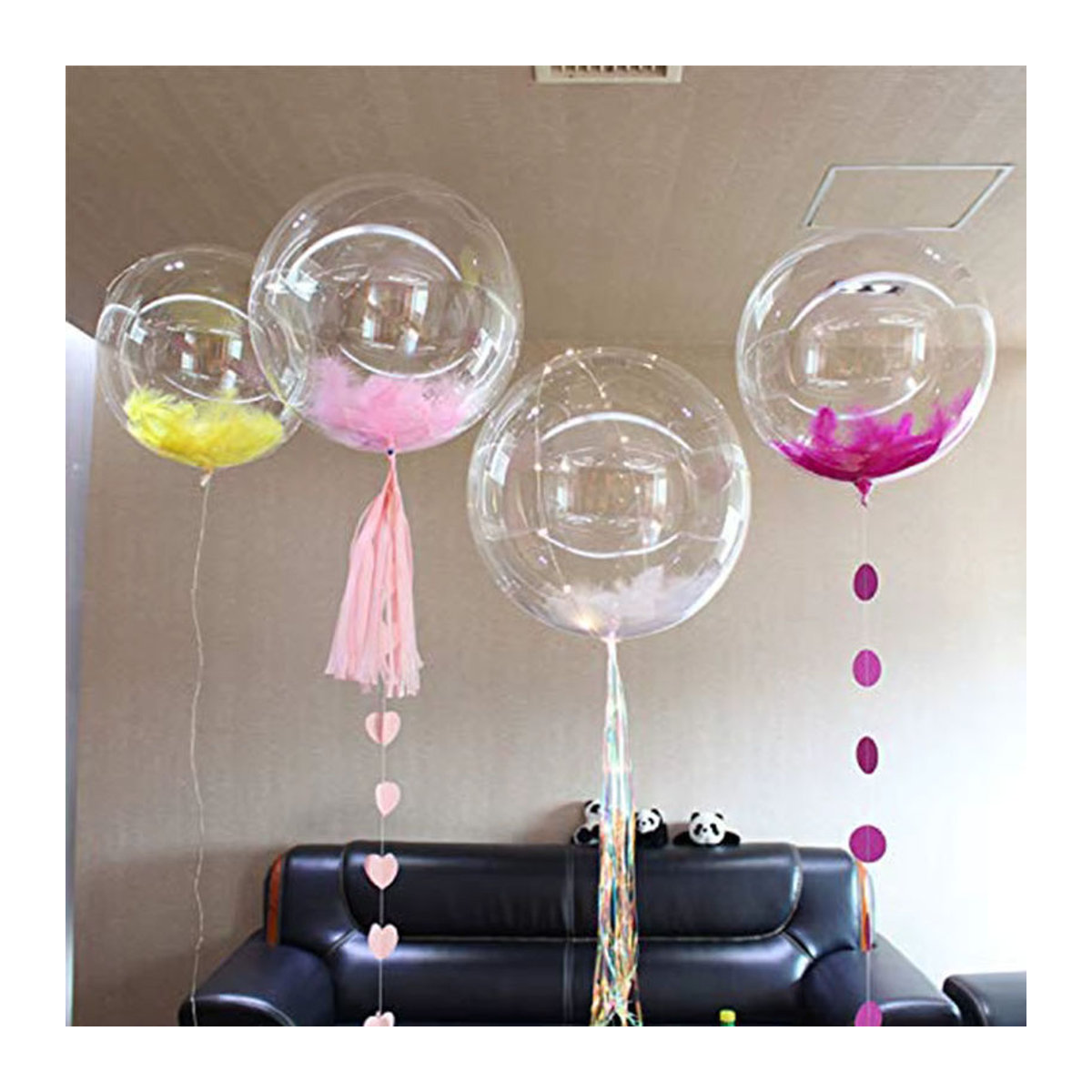 40 Stück transparente Bobo-Luftballons von YSOIHF für Hochzeit, Geburtstag und Party-Dekoration - Bild 5