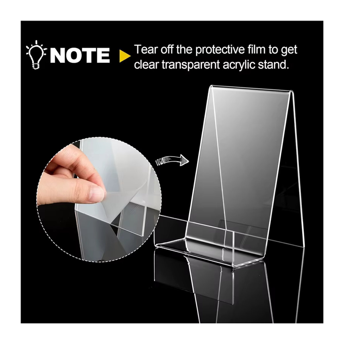 4er-Set Acryl Buchständer und Magazin Display Stand Transparent für Schreibtisch und Tischoberfläche - Bild 4
