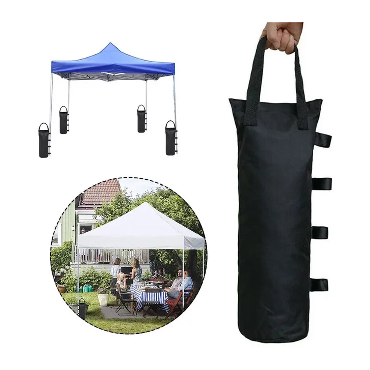 4er-Set Camping Zelt Sandsäcke aus wasserdichtem 600D Oxford Stoff zur Befestigung von Pavillons und Outdoor-Zelten - Bild 1